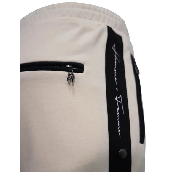 NWT Homme Femme Signature Track Pants in Cream Luxury Street Wear Size M - Picture 11 of 12